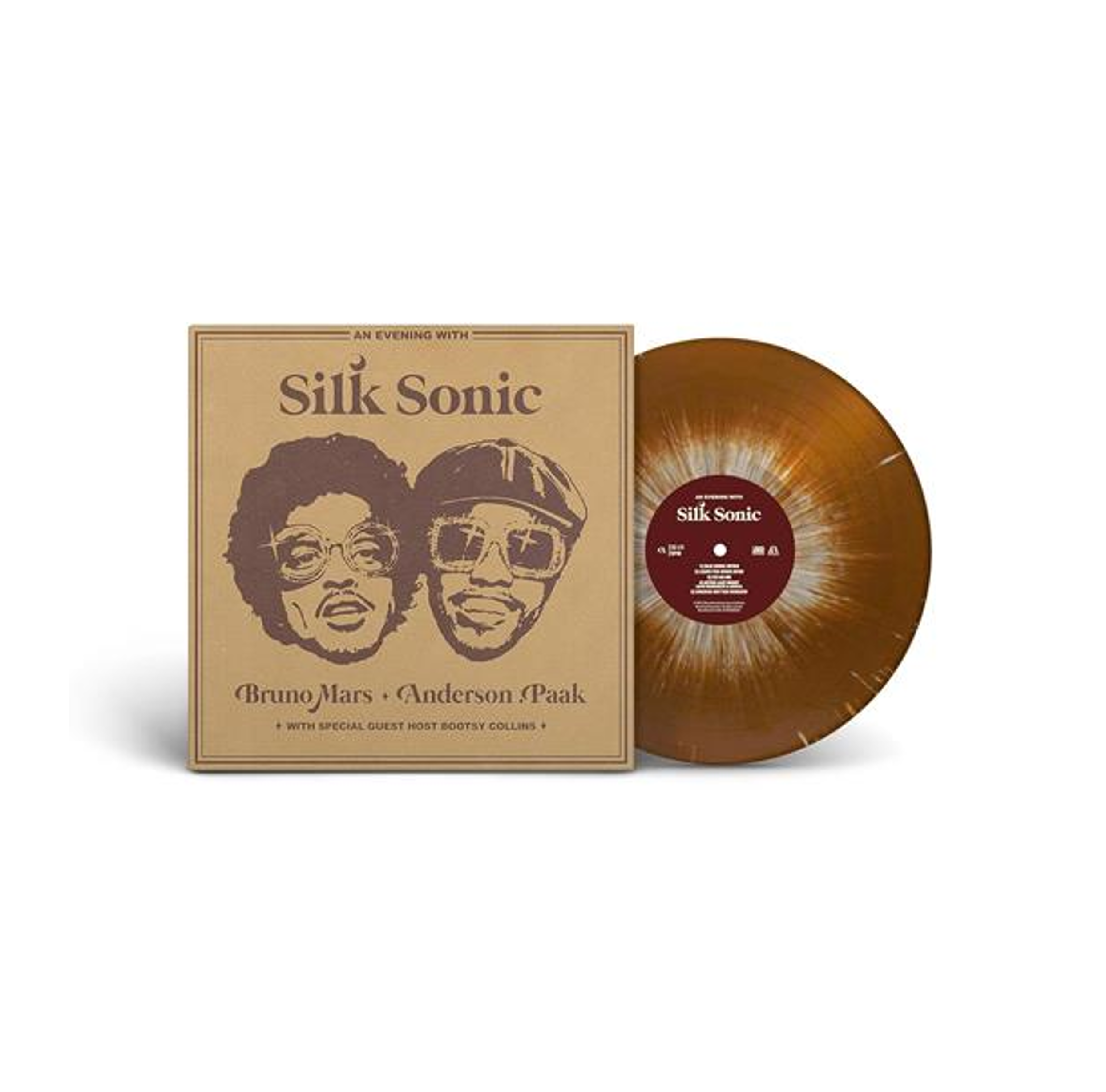 An Evening with Silk Sonic (Vinile Splatter Bianco e Marrone)