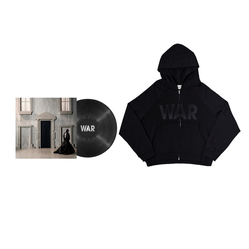 Hoodie WAR Black + Vinile Nero