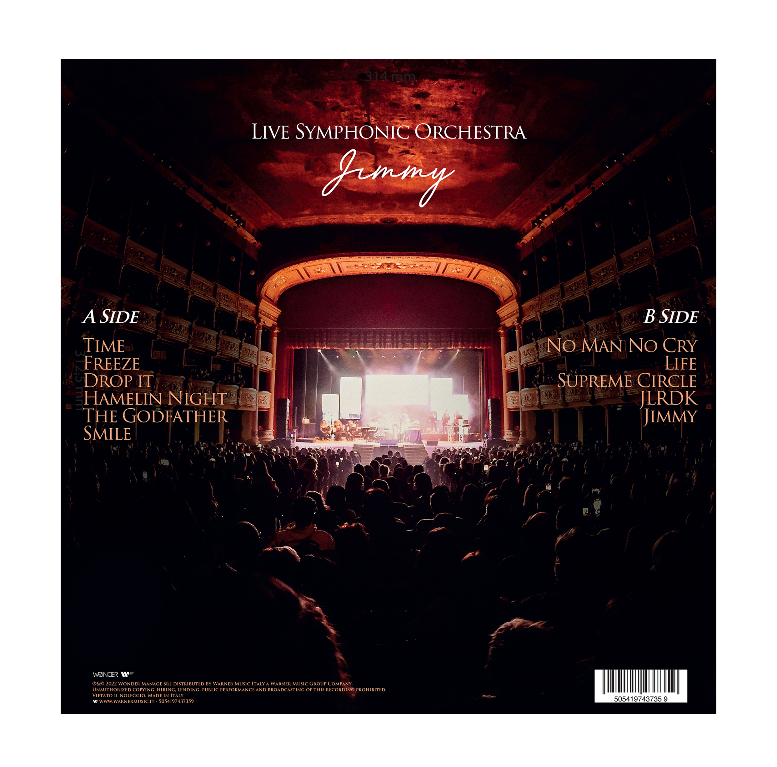 Jimmy Live Symphonic Orchestra (Vinile)
